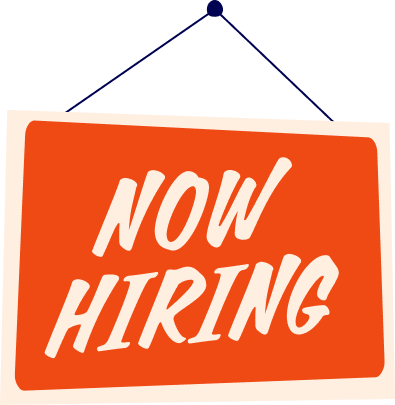 Now hiring sign